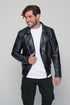 Leather Biker Jacket - Black